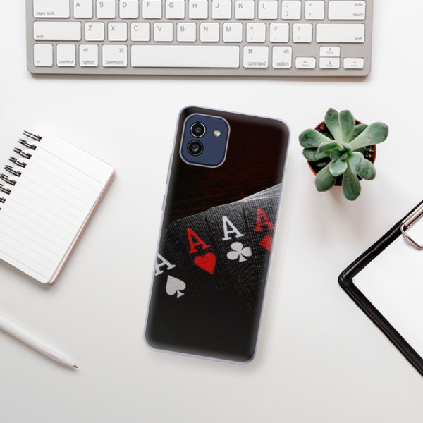 Odolné silikónové puzdro iSaprio - Poker - Samsung Galaxy A03