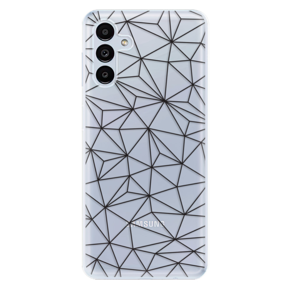 Odolné silikónové puzdro iSaprio - Abstract Triangles 03 - black - Samsung Galaxy A13 5G