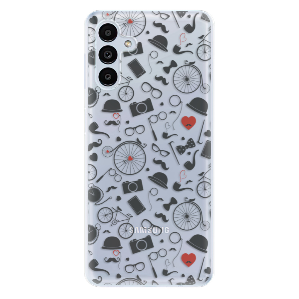 Odolné silikónové puzdro iSaprio - Vintage Pattern 01 - black - Samsung Galaxy A13 5G