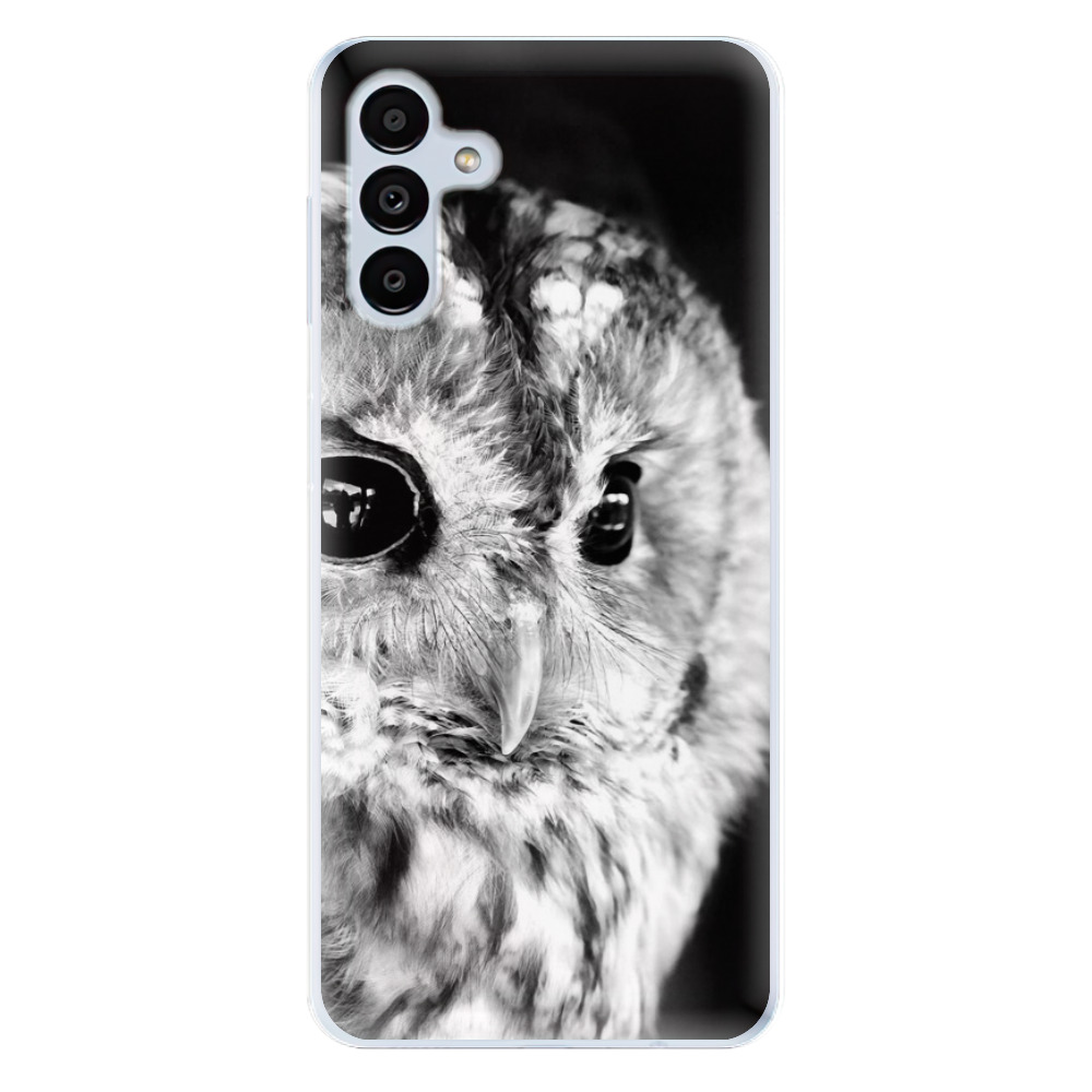 Odolné silikónové puzdro iSaprio - BW Owl - Samsung Galaxy A13 5G