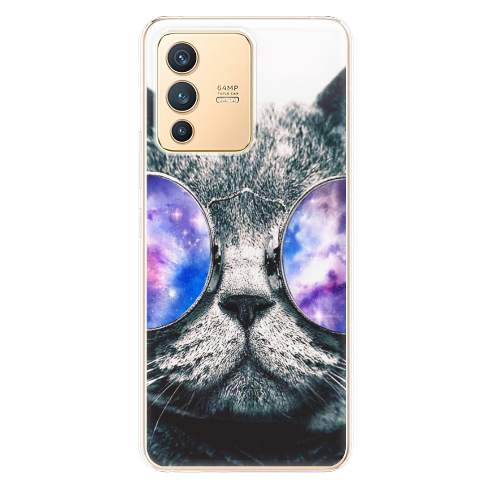 Odolné silikónové puzdro iSaprio - Galaxy Cat - Vivo V23 5G