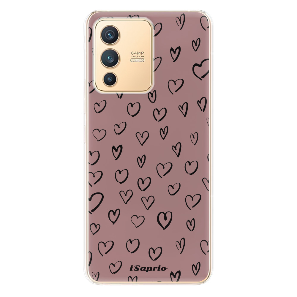 Odolné silikónové puzdro iSaprio - Heart Dark - Vivo V23 5G