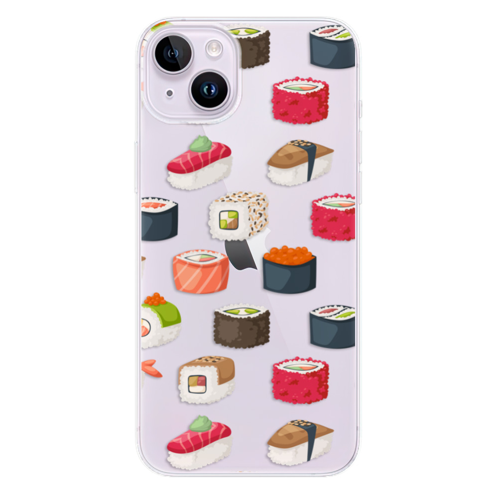 Odolné silikónové puzdro iSaprio - Sushi Pattern - iPhone 14 Plus