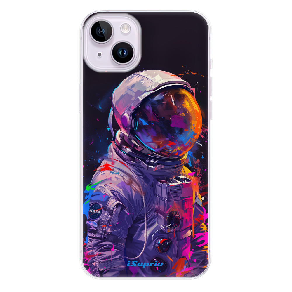 Odolné silikónové puzdro iSaprio - Neon Astronaut - iPhone 14 Plus