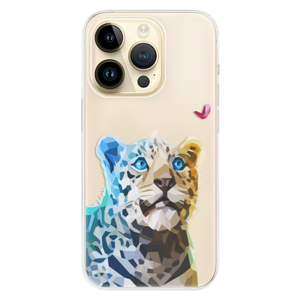 Odolné silikónové puzdro iSaprio - Leopard With Butterfly - iPhone 14 Pro