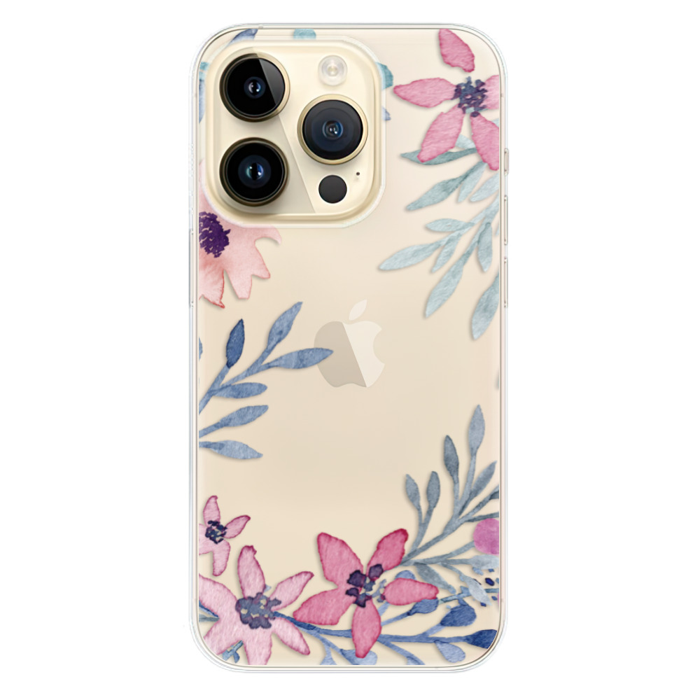 Odolné silikónové puzdro iSaprio - Leaves and Flowers - iPhone 14 Pro