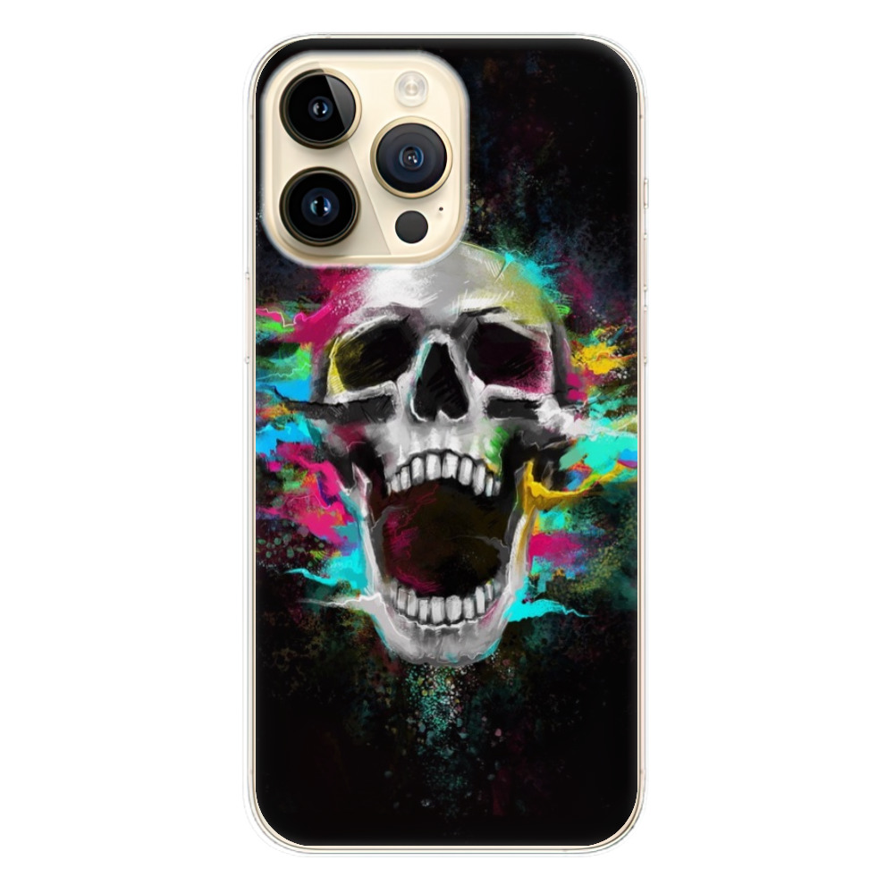 Odolné silikónové puzdro iSaprio - Skull in Colors - iPhone 14 Pro Max