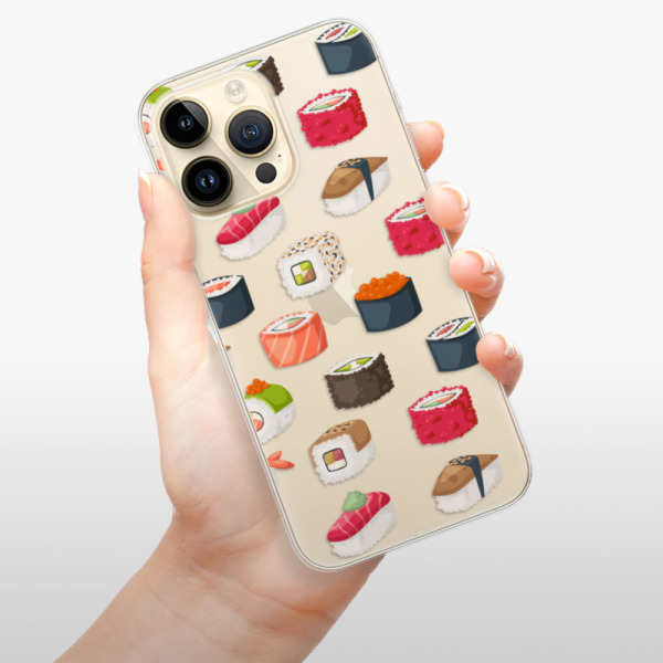 Odolné silikónové puzdro iSaprio - Sushi Pattern - iPhone 14 Pro Max