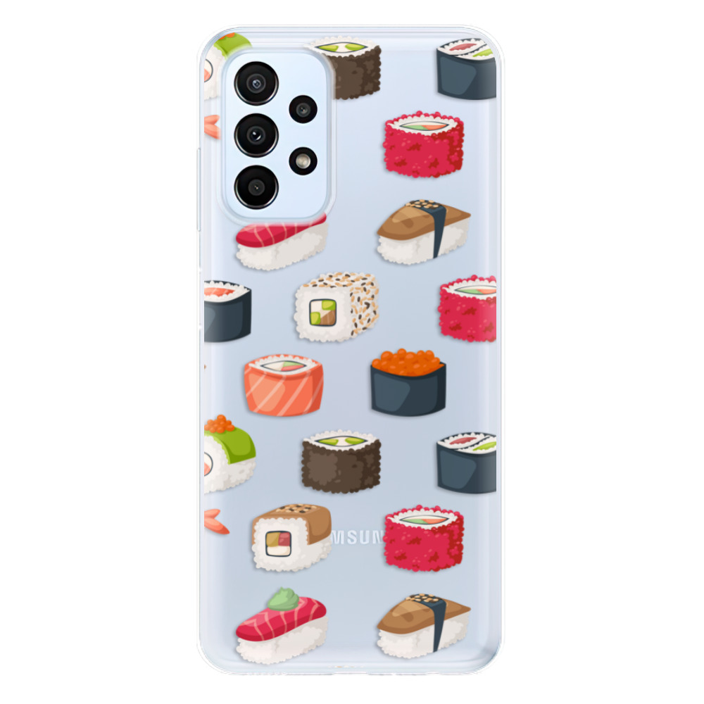 Odolné silikónové puzdro iSaprio - Sushi Pattern - Samsung Galaxy A23 / A23 5G