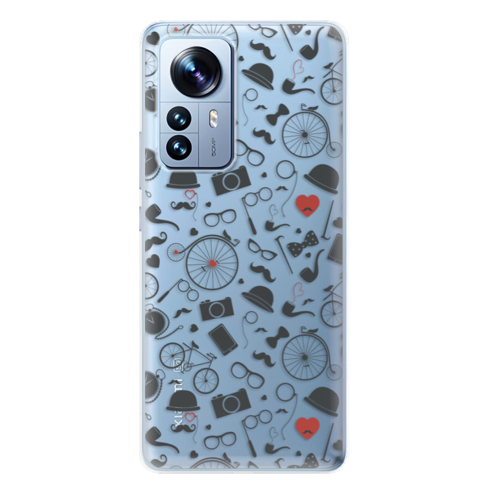 Odolné silikónové puzdro iSaprio - Vintage Pattern 01 - black - Xiaomi 12 Pro