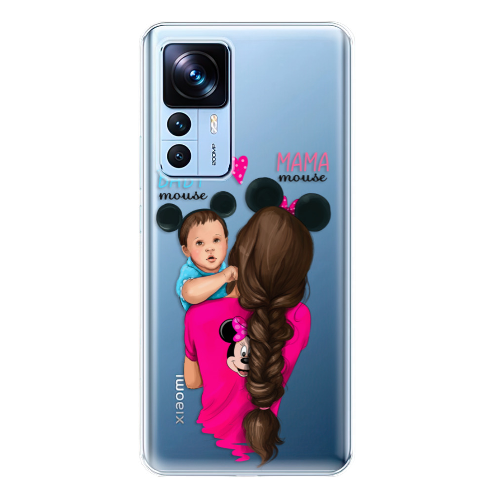 Odolné silikónové puzdro iSaprio - Mama Mouse Brunette and Boy - Xiaomi 12T / 12T Pro