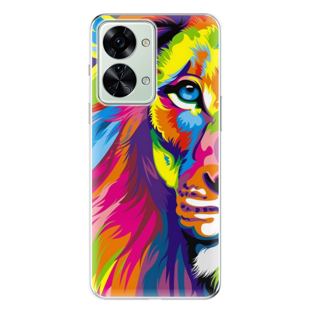 Odolné silikónové puzdro iSaprio - Rainbow Lion - OnePlus Nord 2T 5G