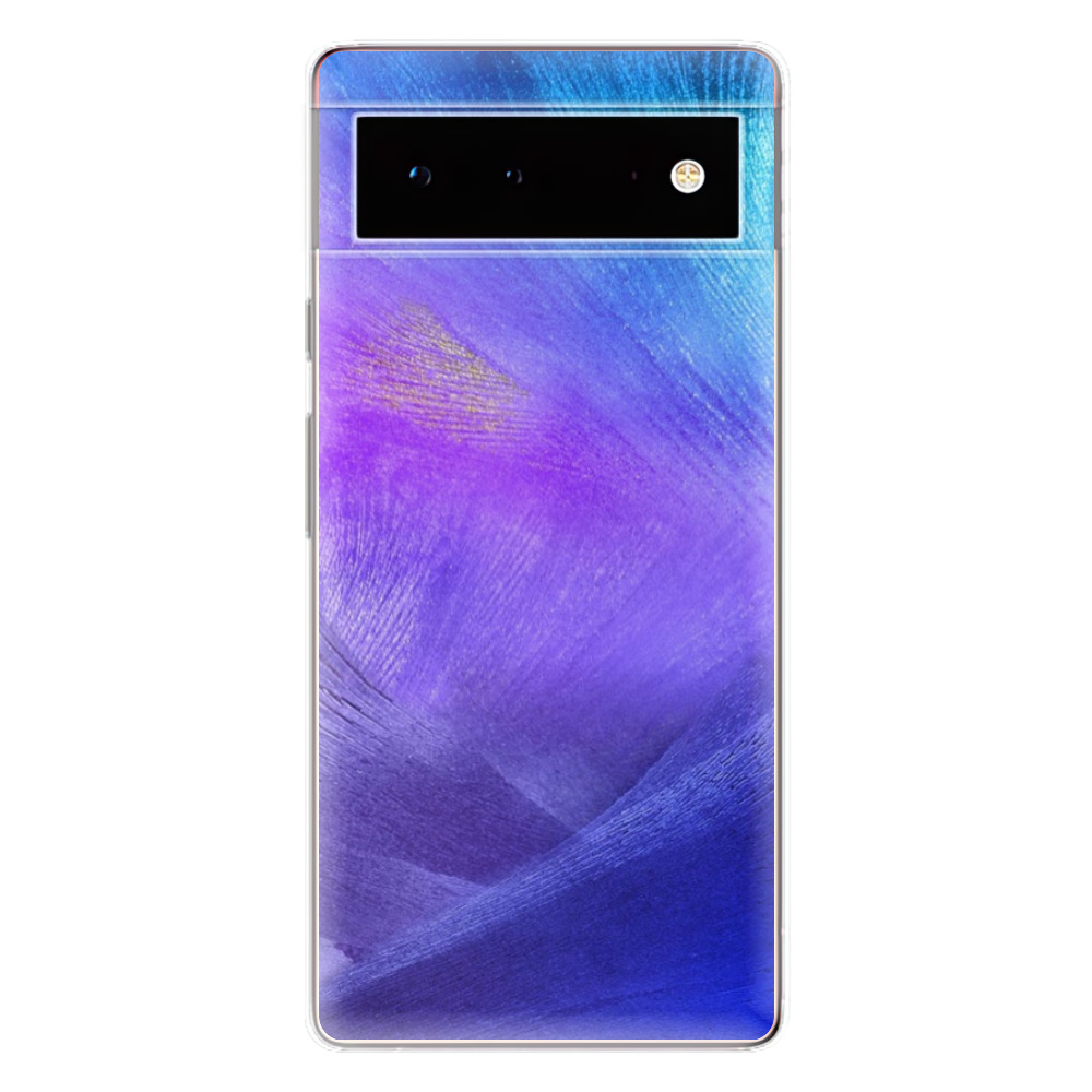 Odolné silikónové puzdro iSaprio - Purple Feathers - Google Pixel 6 5G