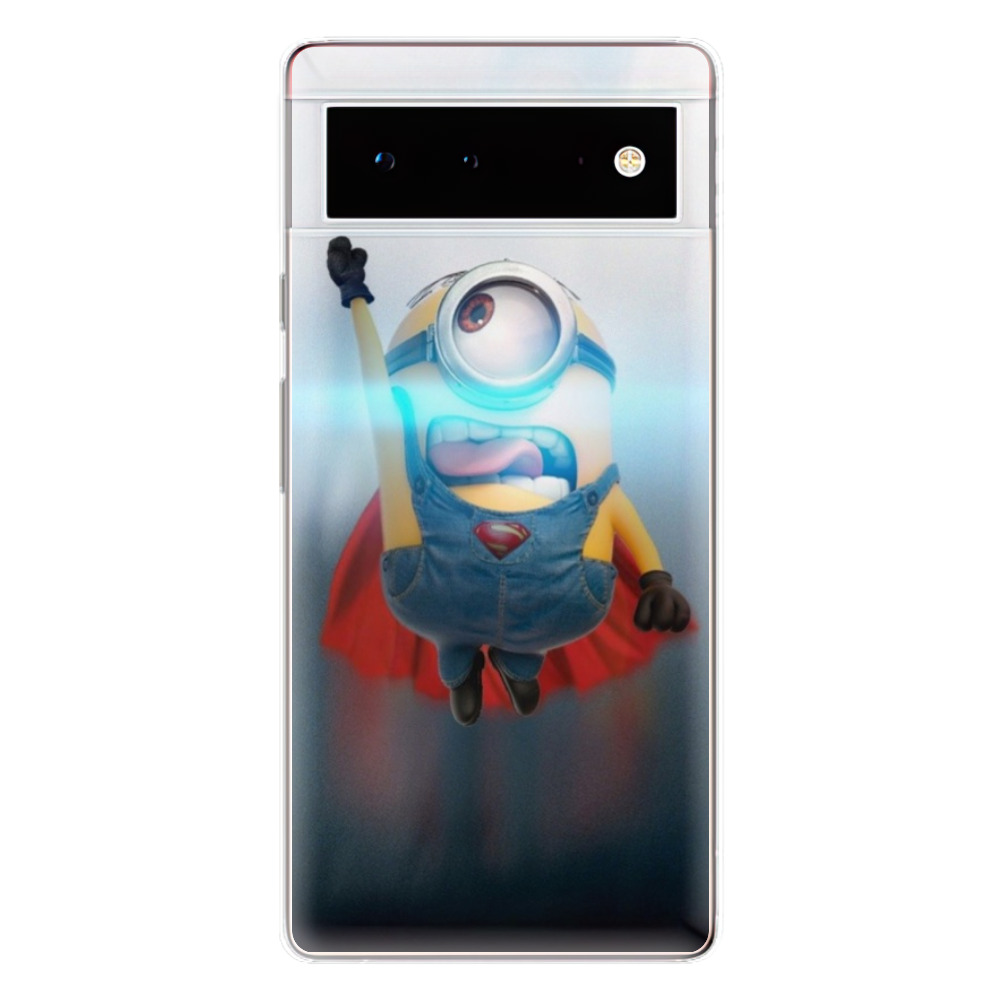 Odolné silikónové puzdro iSaprio - Mimons Superman 02 - Google Pixel 6 5G