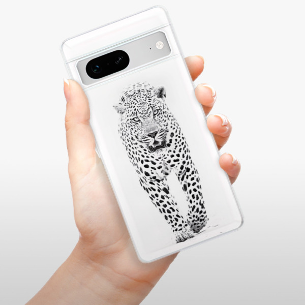 Odolné silikónové puzdro iSaprio - White Jaguar - Google Pixel 7 5G