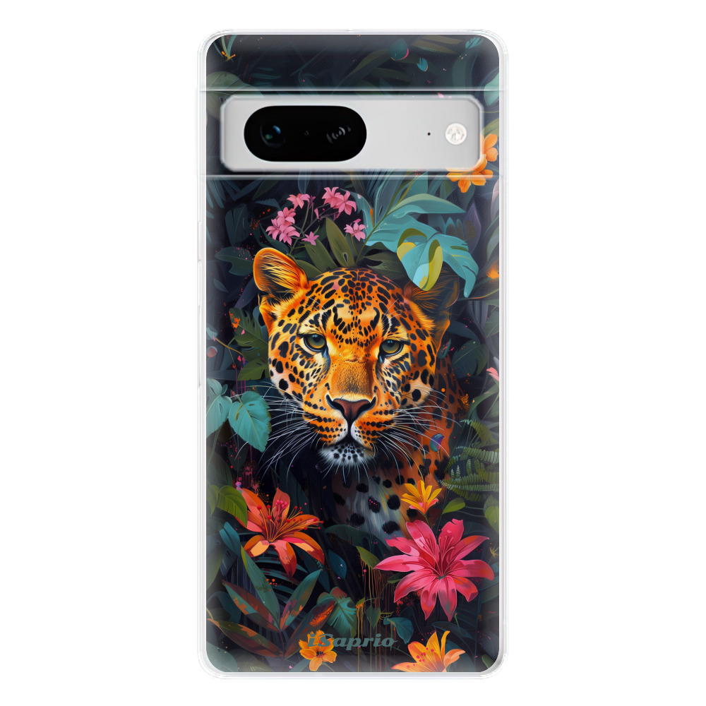 Odolné silikónové puzdro iSaprio - Flower Jaguar - Google Pixel 7 5G