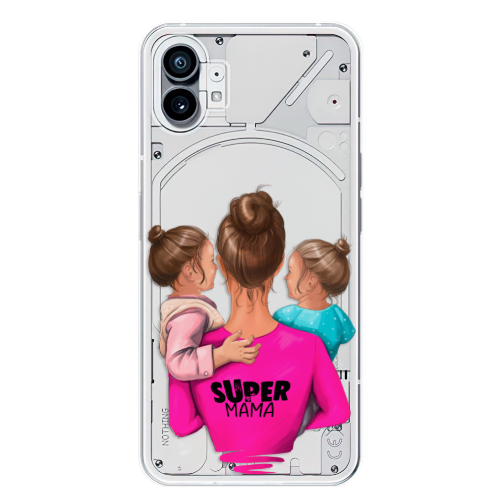 Odolné silikónové puzdro iSaprio - Super Mama - Two Girls - Nothing Phone (1)