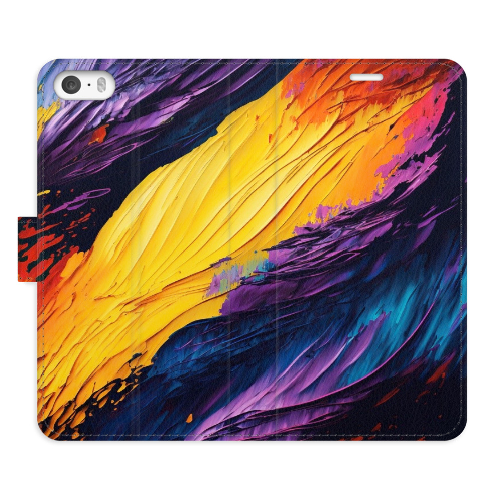 Flipové puzdro iSaprio - Fire Paint - iPhone 5/5S/SE