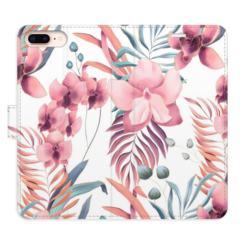 Flipové puzdro iSaprio - Pink Flowers 02 - iPhone 7 Plus