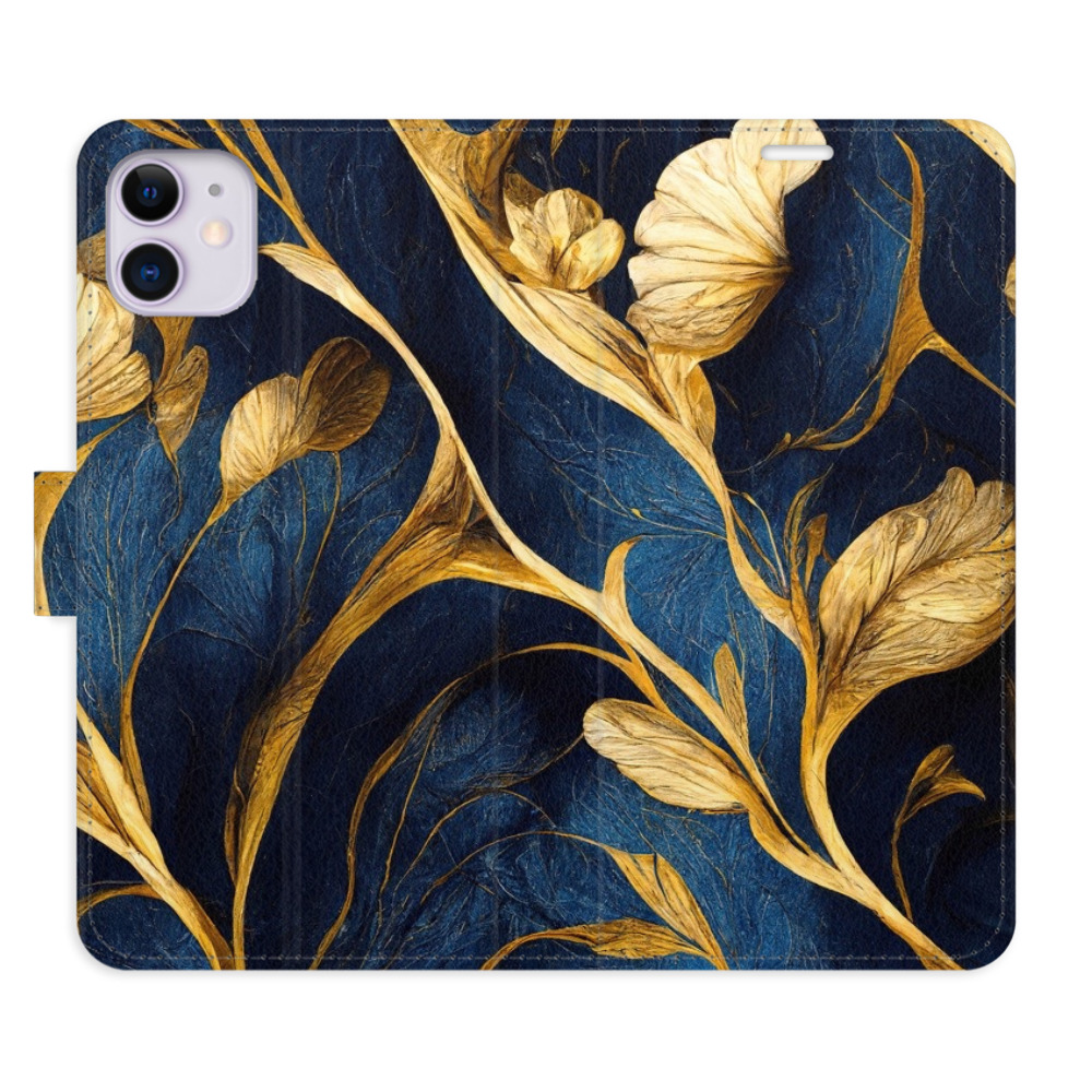 Flipové puzdro iSaprio - GoldBlue - iPhone 11