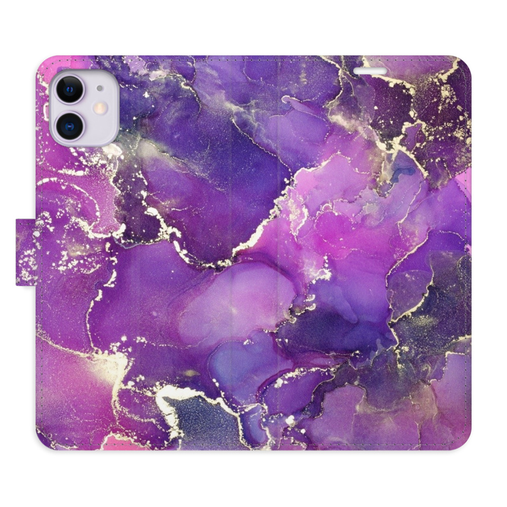 Flipové puzdro iSaprio - Purple Marble - iPhone 11