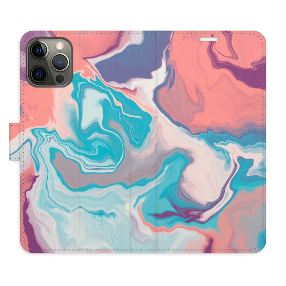 Flipové puzdro iSaprio - Abstract Paint 06 - iPhone 12/12 Pro