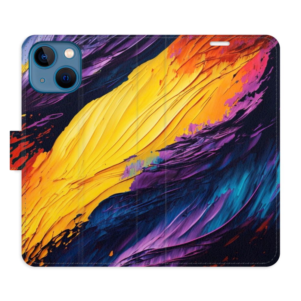 Flipové puzdro iSaprio - Fire Paint - iPhone 13 mini
