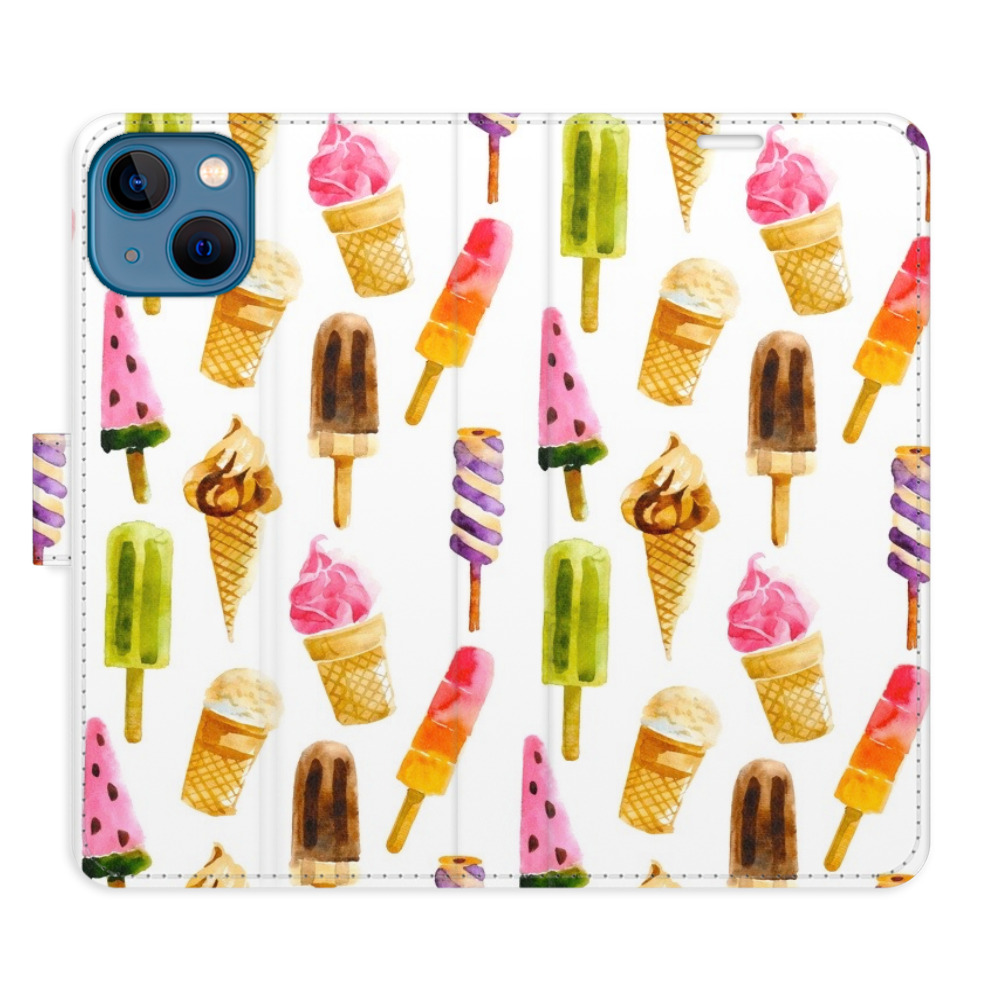 Flipové puzdro iSaprio - Ice Cream Pattern - iPhone 13