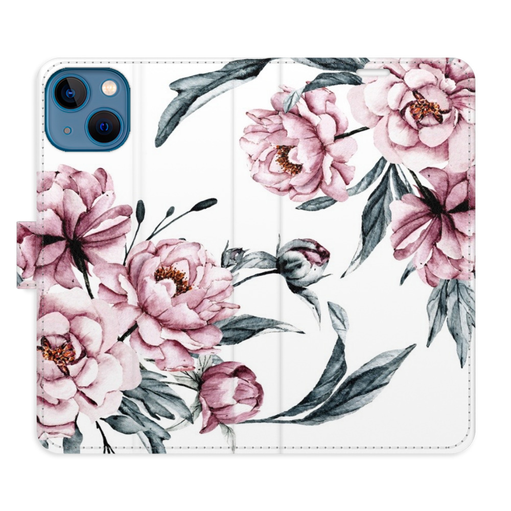 Flipové puzdro iSaprio - Pink Flowers - iPhone 13