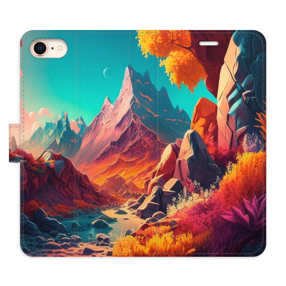 Flipové puzdro iSaprio - Colorful Mountains - iPhone 7/8/SE 2020