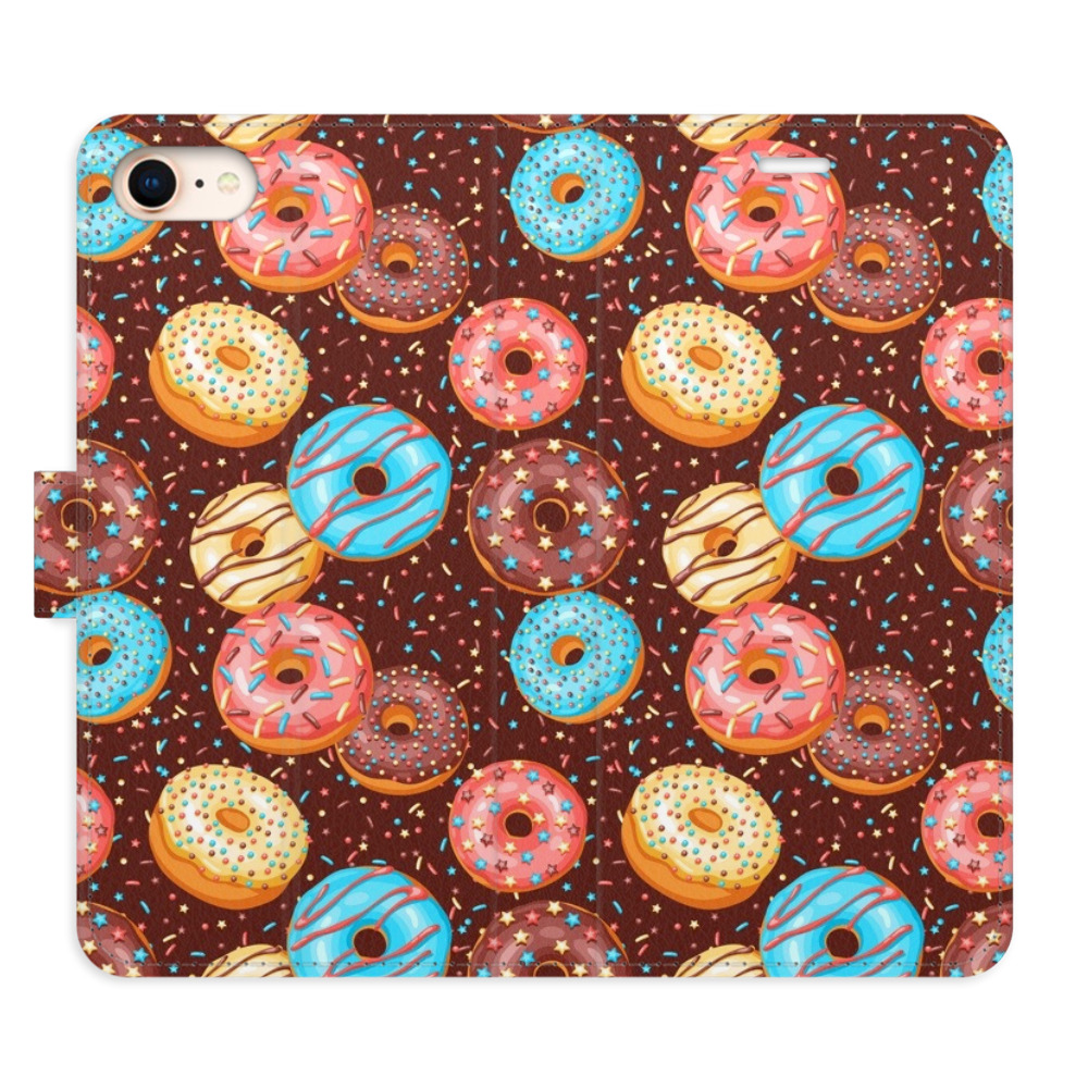 Flipové puzdro iSaprio - Donuts Pattern - iPhone 7/8/SE 2020