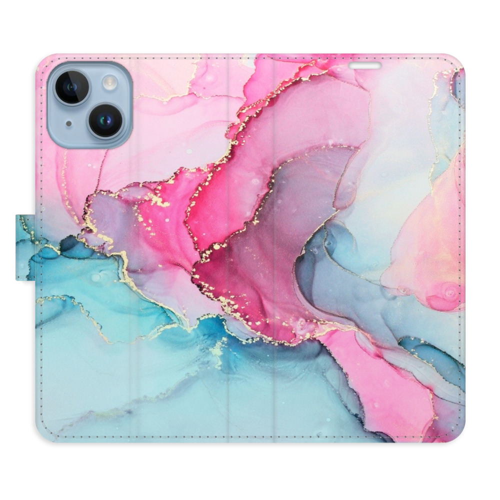 Flipové puzdro iSaprio - PinkBlue Marble - iPhone 14
