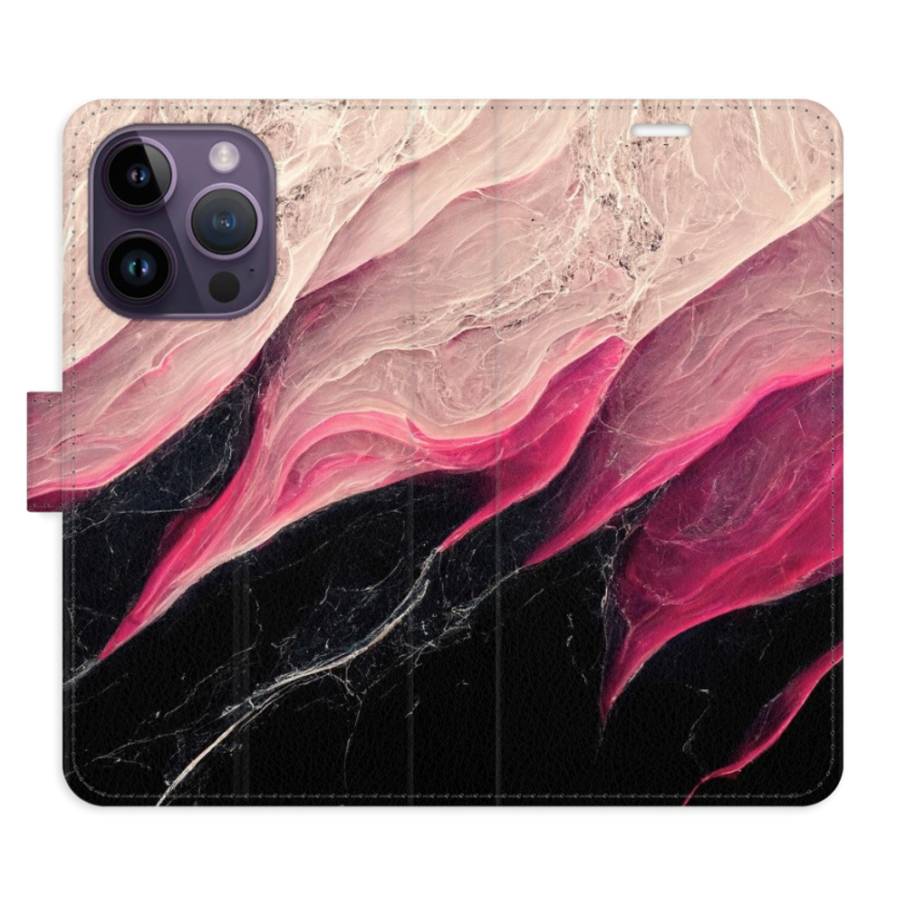 Flipové puzdro iSaprio - BlackPink Marble - iPhone 14 Pro