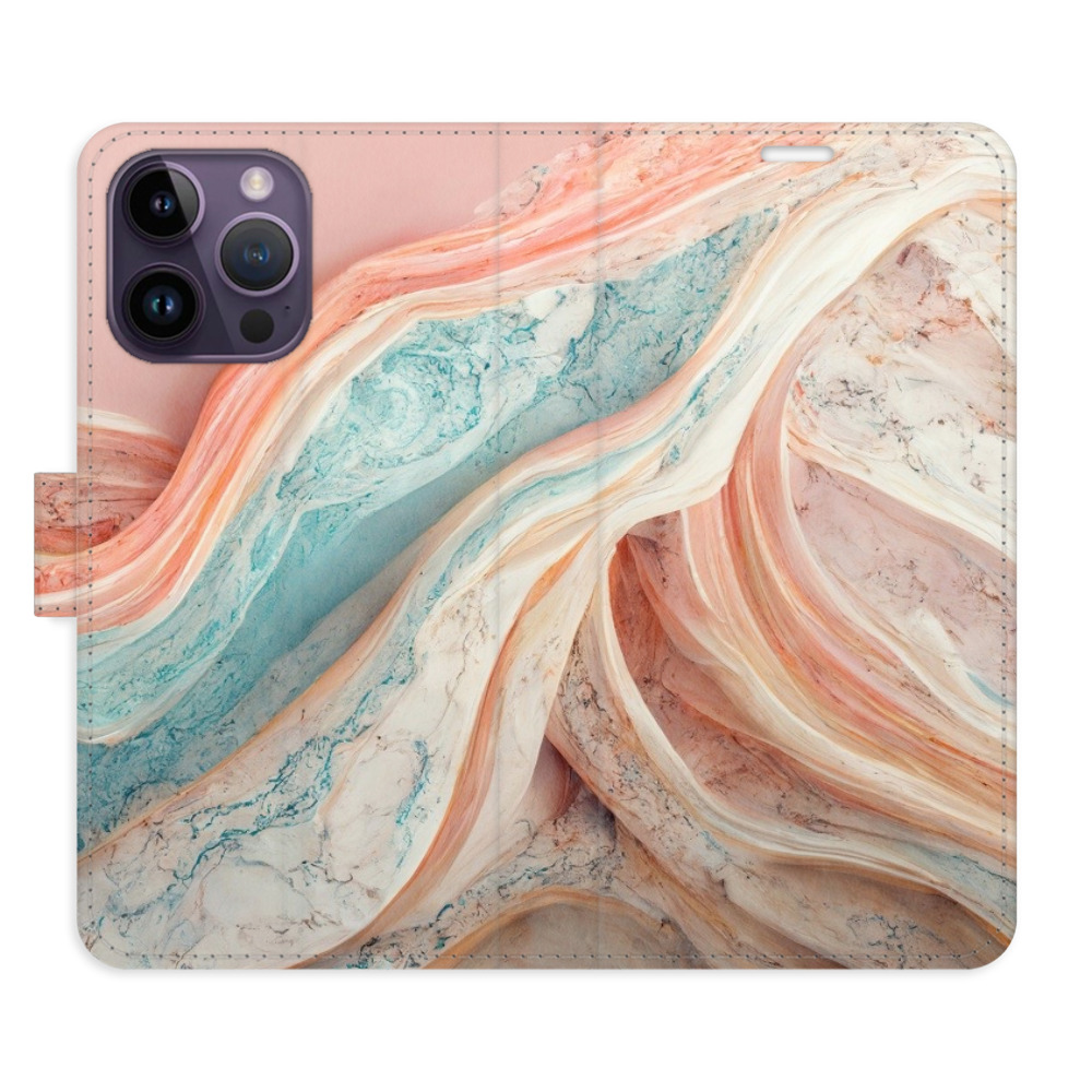 Flipové puzdro iSaprio - Colour Marble - iPhone 14 Pro Max