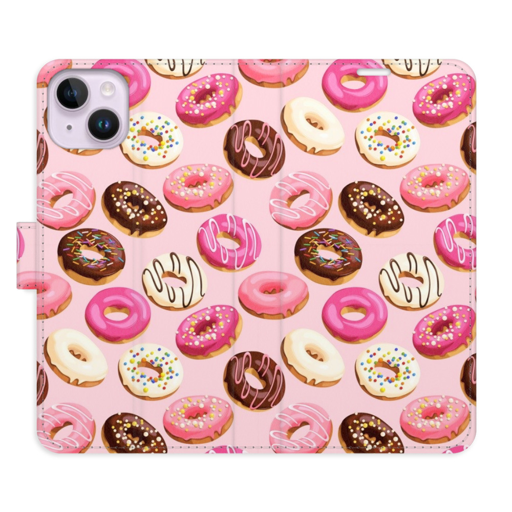 Flipové puzdro iSaprio - Donuts Pattern 03 - iPhone 14 Plus