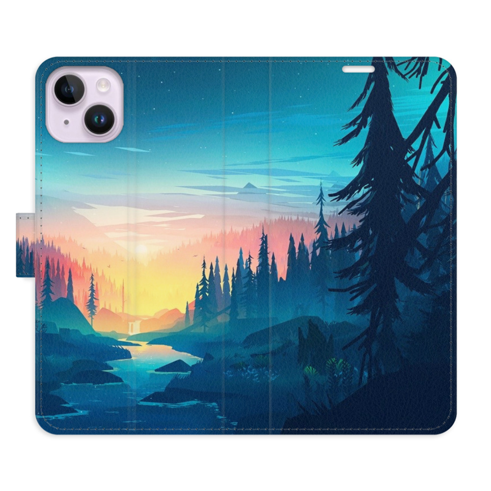 Flipové puzdro iSaprio - Magical Landscape - iPhone 14 Plus