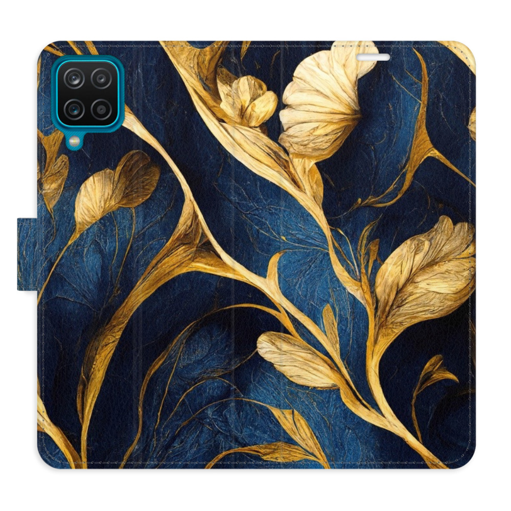 Flipové puzdro iSaprio - GoldBlue - Samsung Galaxy A12