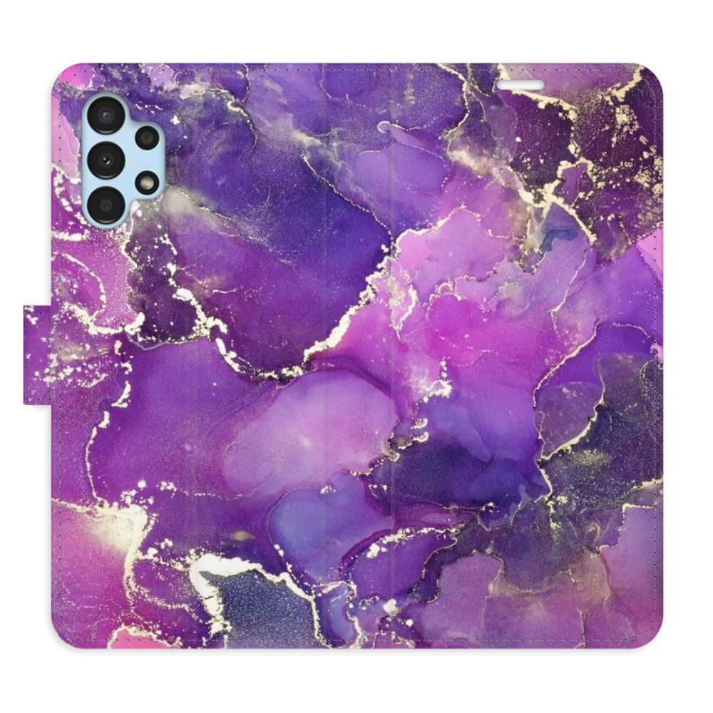 Flipové puzdro iSaprio - Purple Marble - Samsung Galaxy A13 / A13 5G