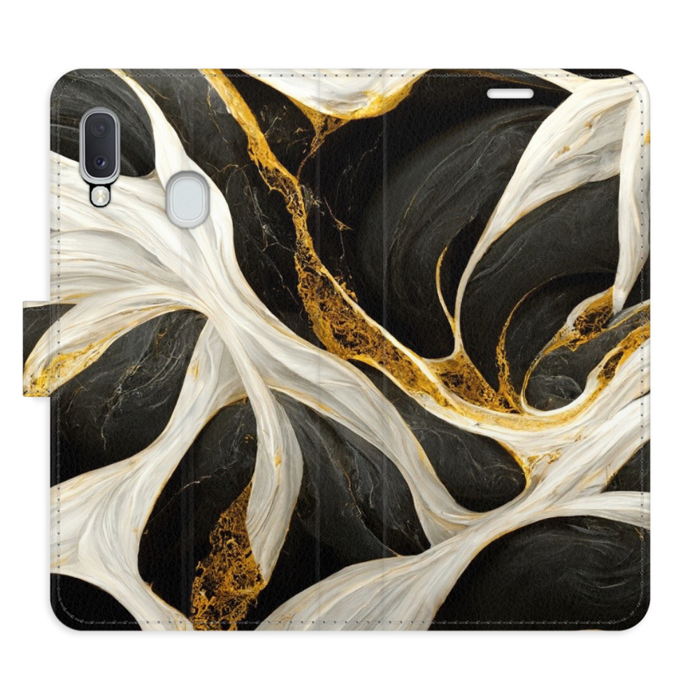 Flipové puzdro iSaprio - BlackGold Marble - Samsung Galaxy A20e