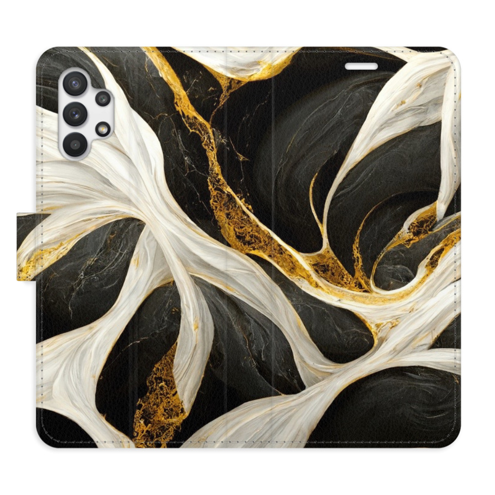 Flipové puzdro iSaprio - BlackGold Marble - Samsung Galaxy A32