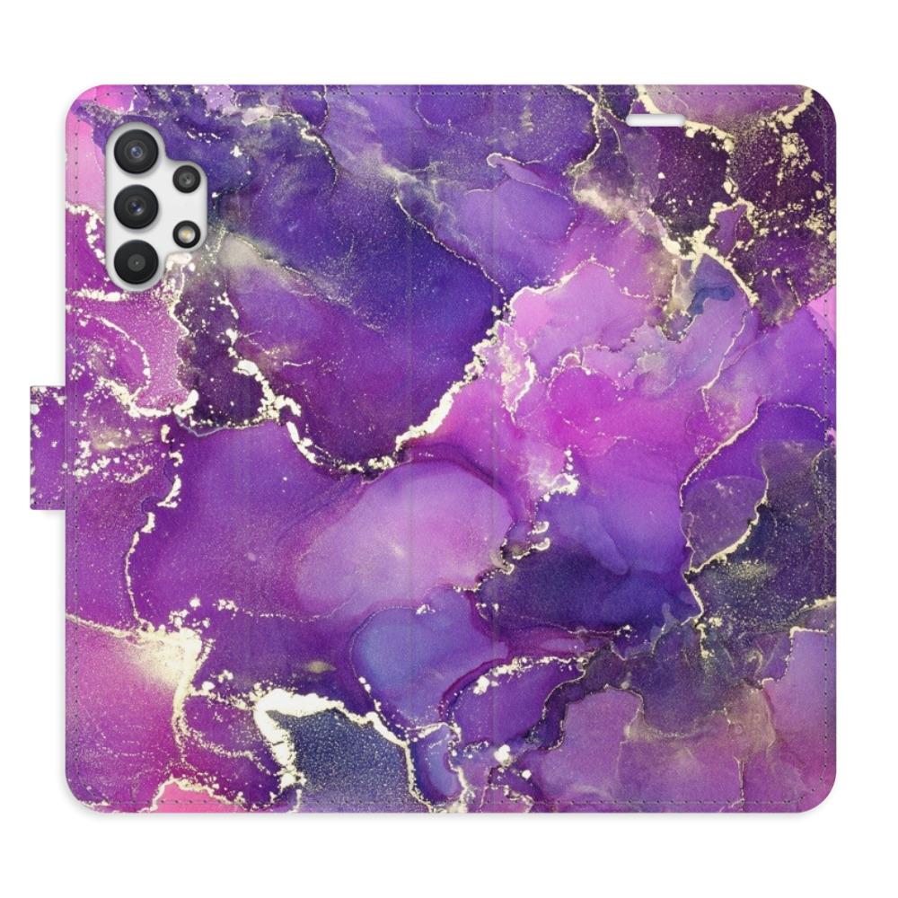 Flipové puzdro iSaprio - Purple Marble - Samsung Galaxy A32
