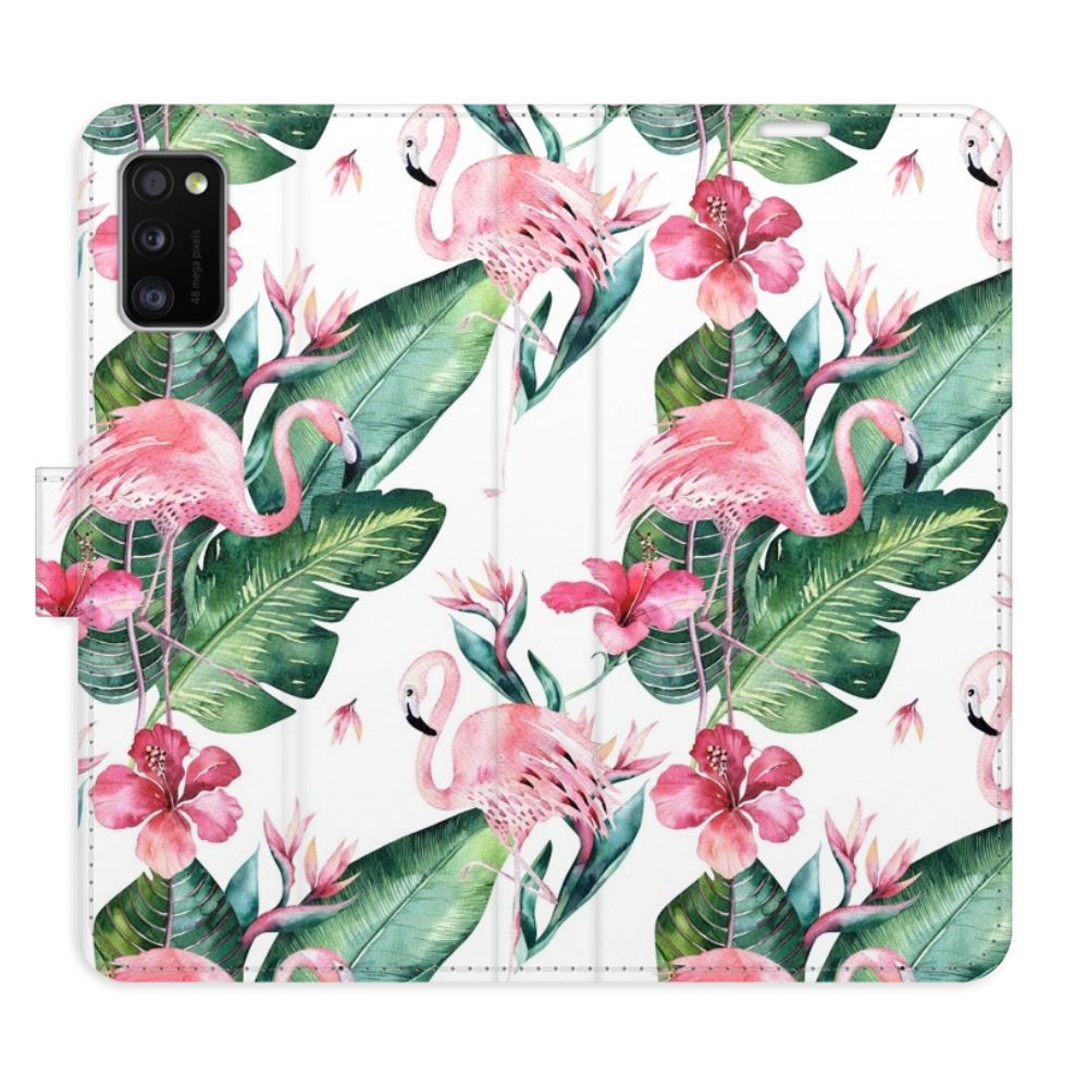 Flipové puzdro iSaprio - Flamingos Pattern - Samsung Galaxy A41