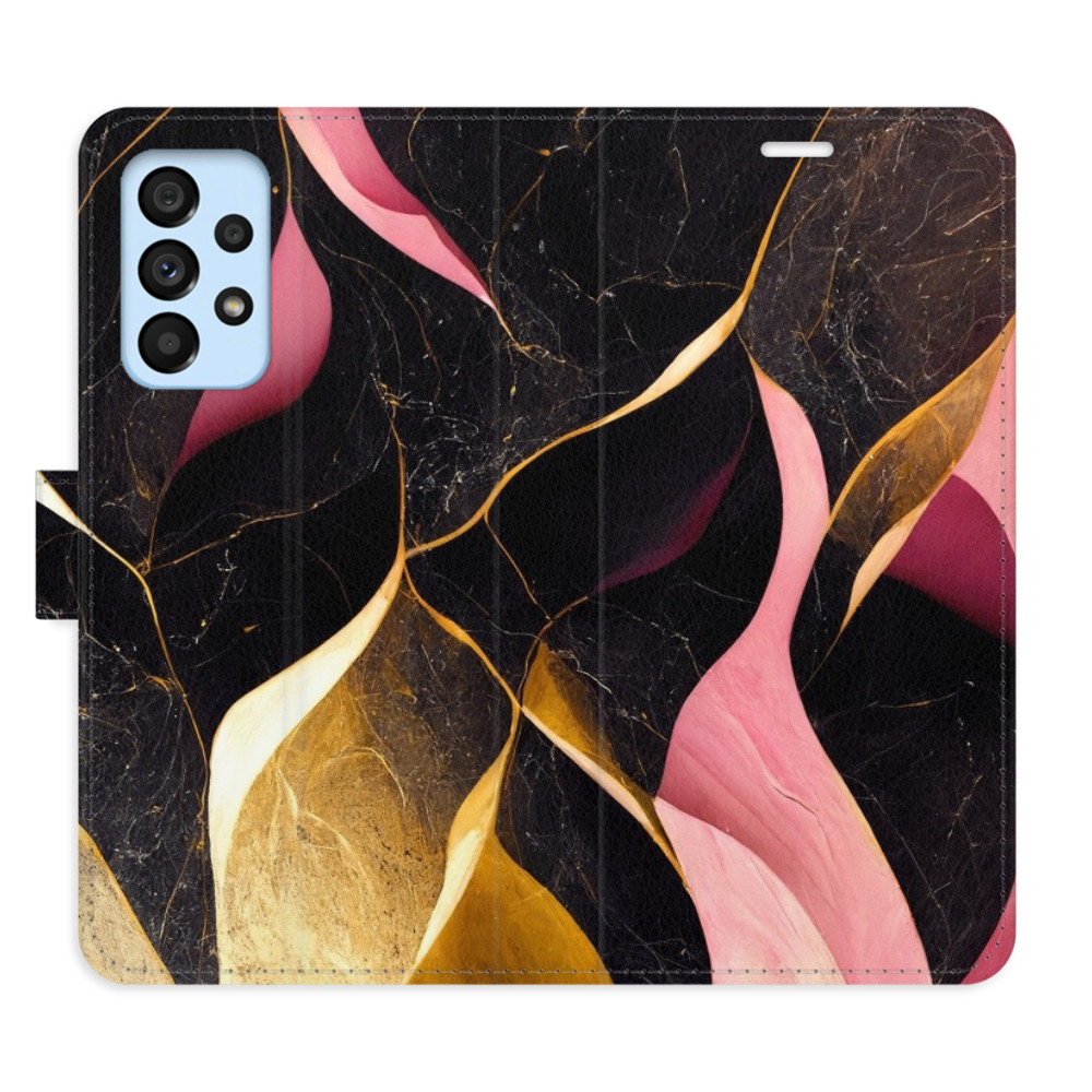 Flipové puzdro iSaprio - Gold Pink Marble 02 - Samsung Galaxy A53 5G