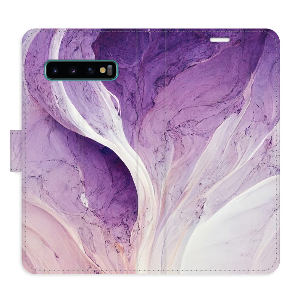 Flipové puzdro iSaprio - Purple Paint - Samsung Galaxy S10