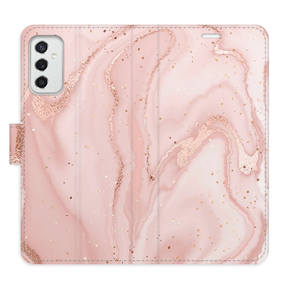 Flipové puzdro iSaprio - RoseGold Marble - Samsung Galaxy M52 5G