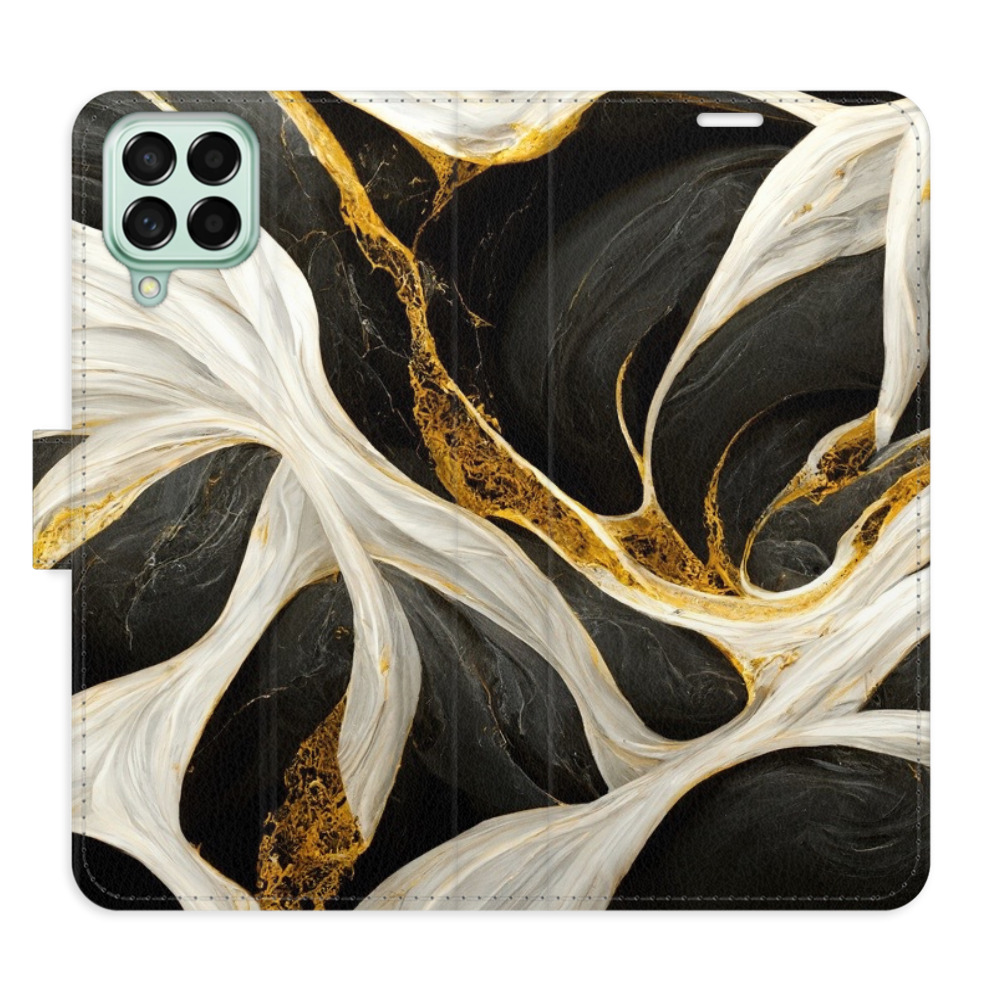 Flipové puzdro iSaprio - BlackGold Marble - Samsung Galaxy M53 5G