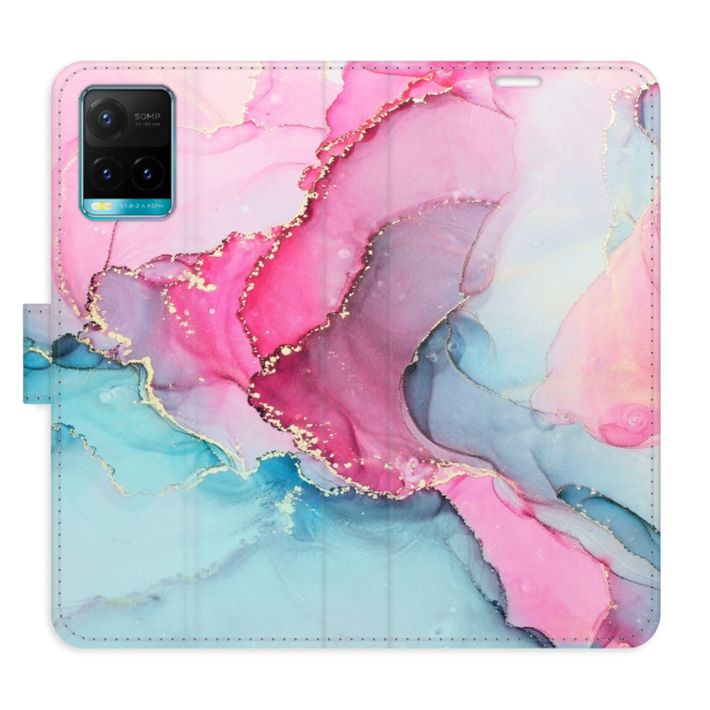 Flipové puzdro iSaprio - PinkBlue Marble - Vivo Y21 / Y21s / Y33s