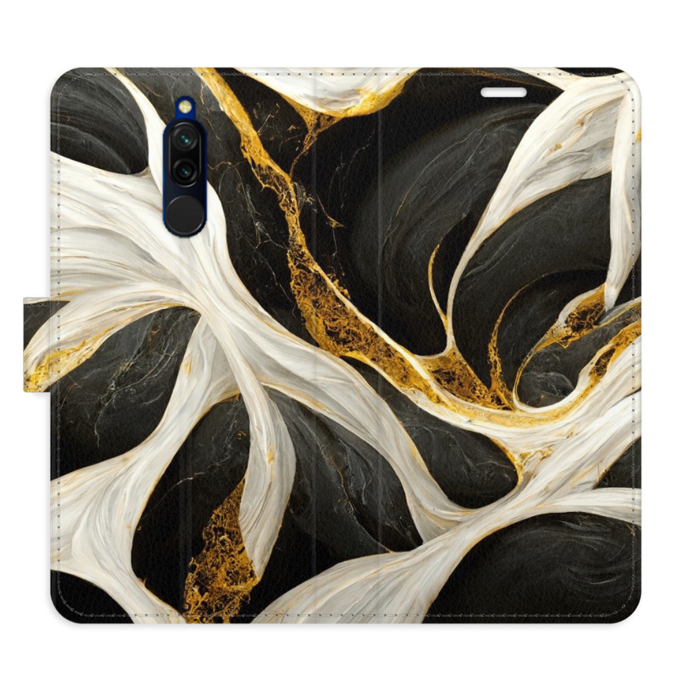 Flipové puzdro iSaprio - BlackGold Marble - Xiaomi Redmi 8