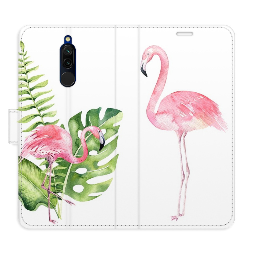 Flipové puzdro iSaprio - Flamingos - Xiaomi Redmi 8
