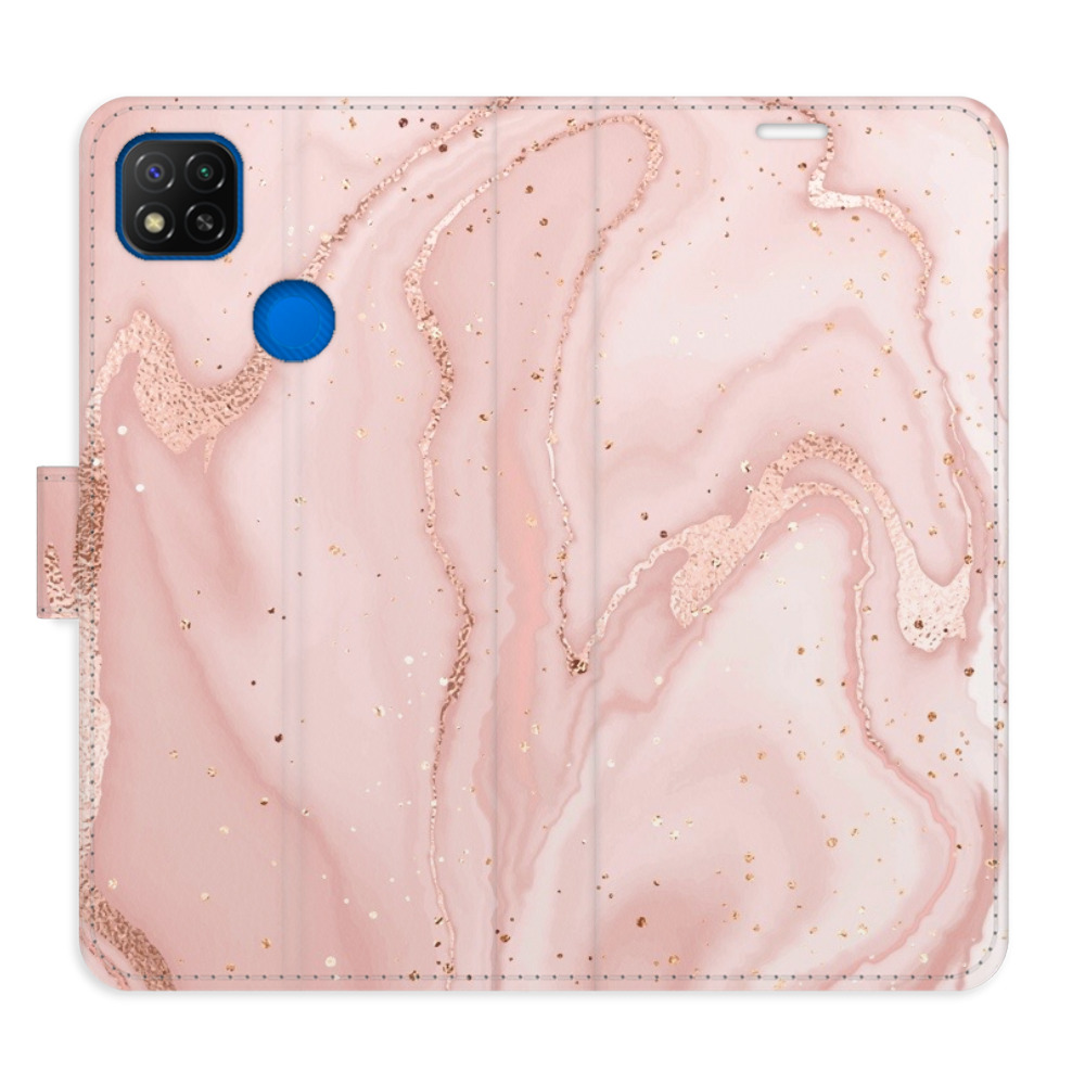 Flipové puzdro iSaprio - RoseGold Marble - Xiaomi Redmi 9C